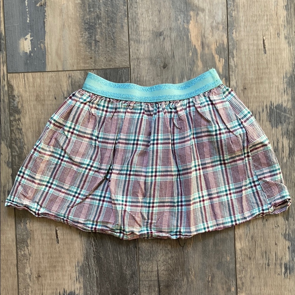 365 Kids Garanimals Girls Plaid Skirt Teal Pink Size 6